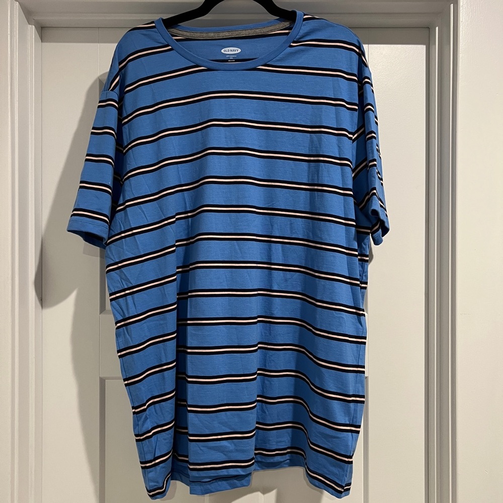 Mens Old Navy Blue Striped Shirt